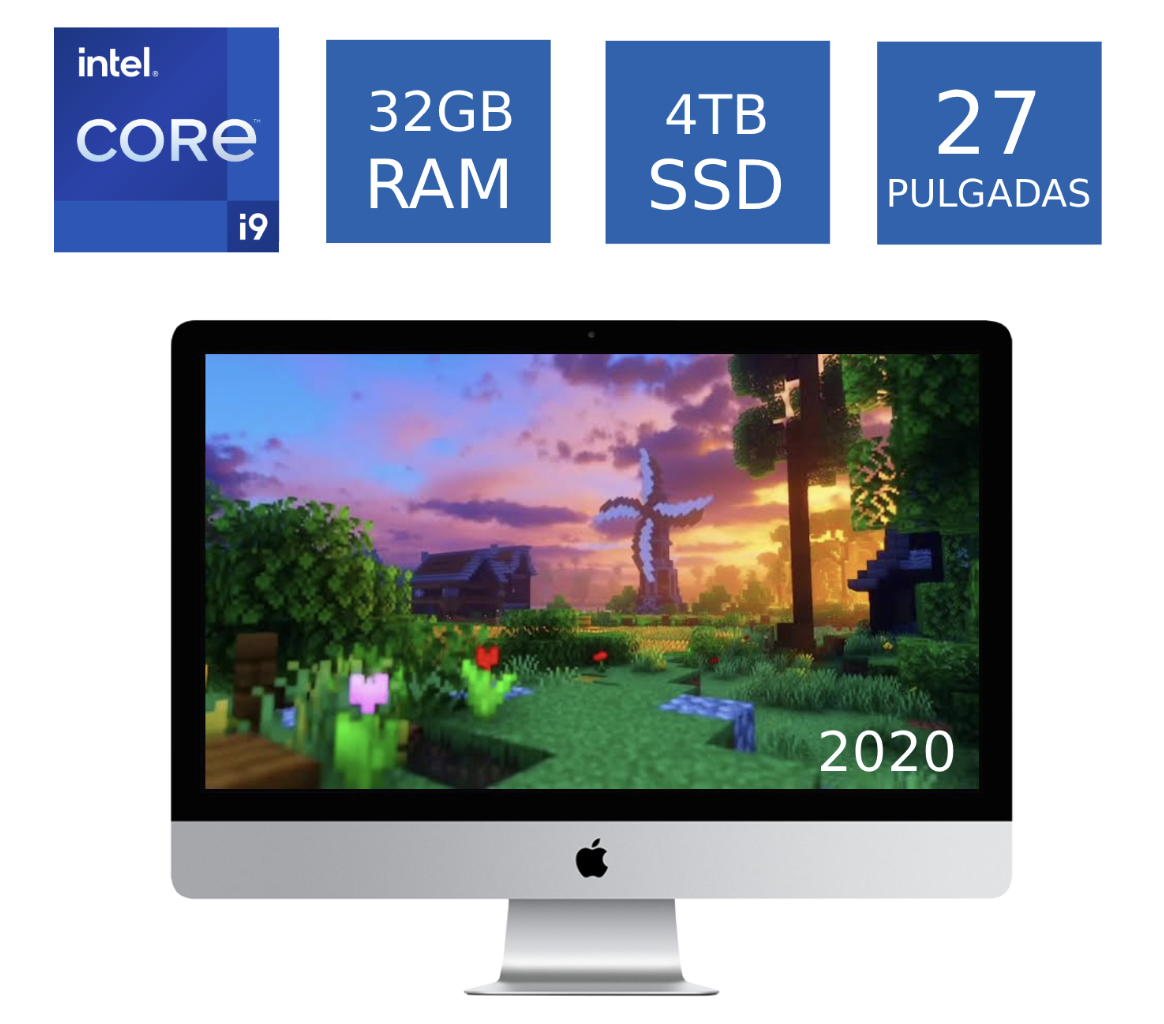 Computadora Apple Imac 2020 Core I9 32gb RAM 4tb SSD Radeon 8gb (Reacondicionado)