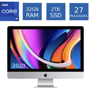 Computadora Apple Imac 2020 i9 3.6ghz 32GB RAM 2TB SSD 27 Pulgadas 5500xt Video 8GB