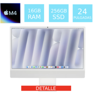 Apple Imac 2024 M4 16GB Ram 256GB Ssd Color Plateado 24 Pulgadas con Detalle (Reacondicionado)