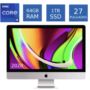 Computadora Apple Imac 2020 I9 64gb Ram 1tb Ssd Radeon 5700XT 16gb 27 Pulgadas 5k (Reacondicionado)
