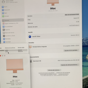 Alternative view of Apple iMac 2021 M1 8GB RAM 512GB SSD 24 Pulgadas Color Naranja (Reacondicionado)