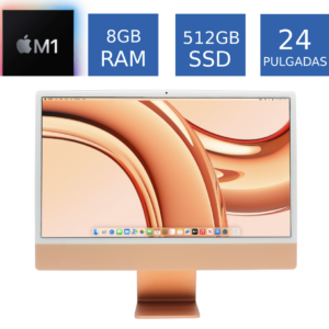 Apple iMac 2021 M1 8GB RAM 512GB SSD 24 Pulgadas Color Naranja (Reacondicionado)