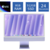 Apple iMac 2024 M4 8GB RAM 512GB SSD 24 Pulgadas Color Morado (Reacondicionado)