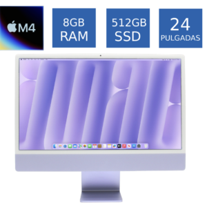Apple iMac 2024 M4 8GB RAM 512GB SSD 24 Pulgadas Color Morado (Reacondicionado)