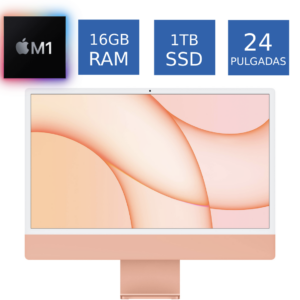 Apple iMac 2021 M1 16GB RAM 1TB SSD 24 Pulgadas Color Naranja (Reacondicionado)