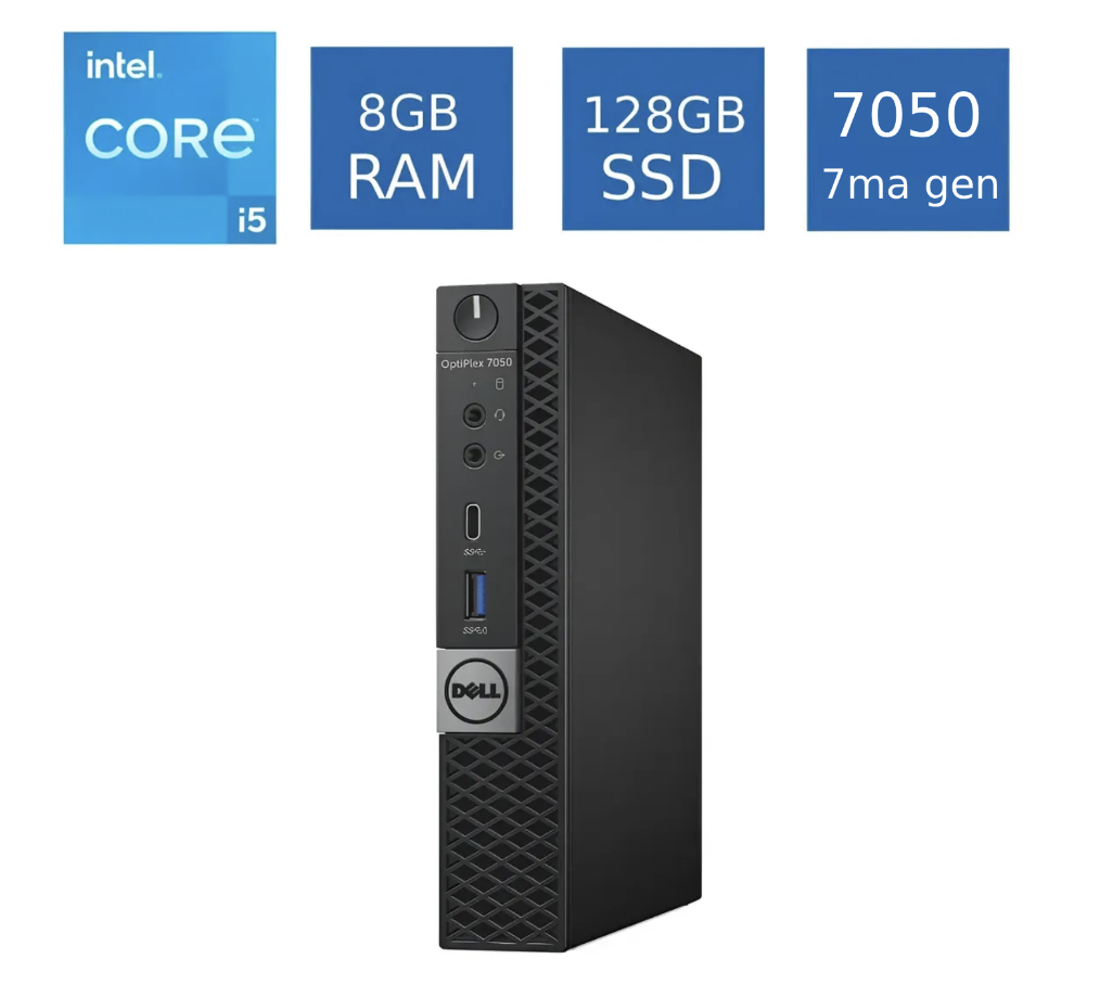 Dell OptiPlex 7050 Mini Core i5-7600T 8GB RAM 128GB SSD (Reacondicionado)