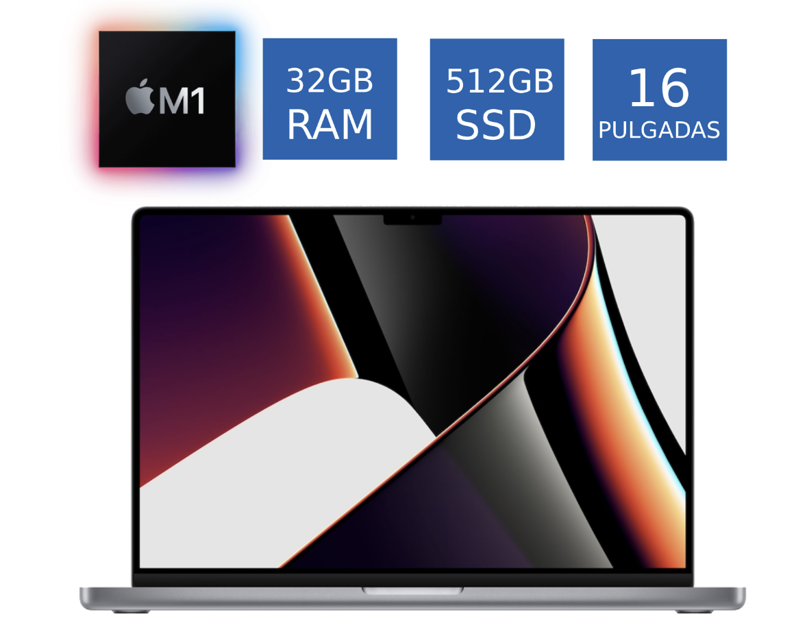 Apple Macbook Air 2021 Core M1 32gb Ram 512gb Ssd 16 Pulgadas (Reacondicionado)