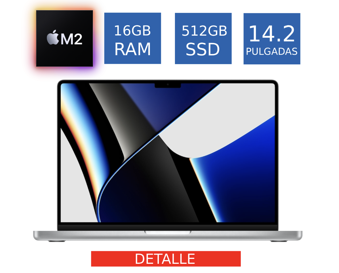 Apple MacBook Pro 2023 M2 Pro 10CPU 16GPU 16GB RAM 512GB SSD 14.2'' con Detalle Mínimo (Reacondicionado)