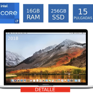 Laptop Apple MacBook Pro 2018 Core i7 2.2 16GB RAM 256GB SSD 15.4 Pulgadas Detalle Mínimo Pantalla (Reacondicionado)