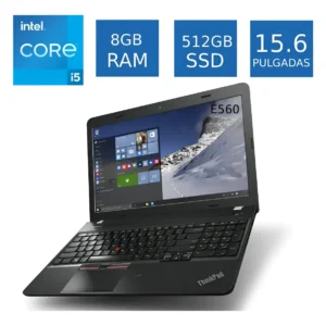 Lenovo ThinkPad E560 Core i5 6a Gen 8GB RAM 512GB SSD 15.6 Pulgadas (Reacondicionado)
