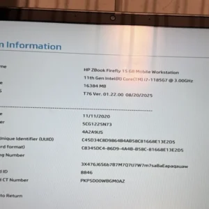 Alternative view of Hp Zbook Firefly G8 I7-1185g7 16gb Ram 1TB Ssd T500 Nvidia (Reacondicionado)