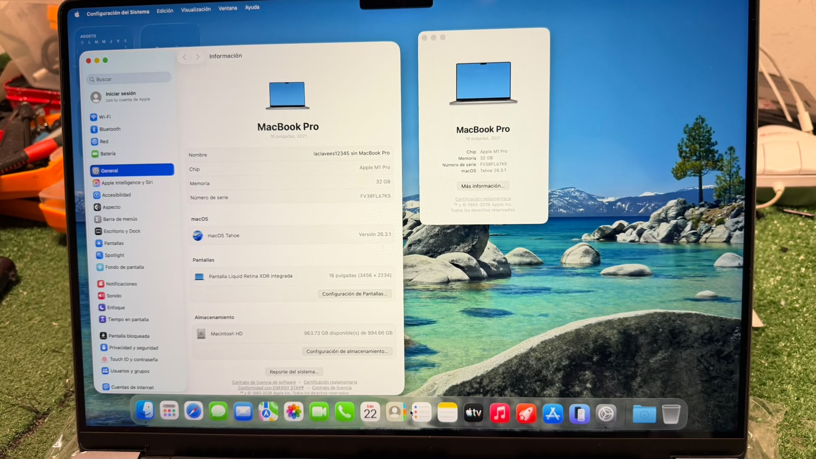 Apple Macbook Air 2021 Core M1 32gb Ram 512gb Ssd 16 Pulgadas (Reacondicionado) - Image 2