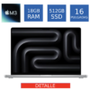 Apple MacBook Pro 2023 M3 Pro 18GB RAM 512GB SSD 16” Pulgadas con Detalle Mínimo (Reacondicionado)