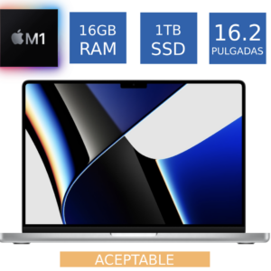 Apple MacBook Pro 16” 2021 M1 Pro 16GB RAM 1TB SSD 16-Core GPU A2485 ACEPTABLE (Reacondicionado)